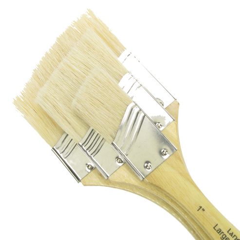 Image of Royal Large Area Brush Set - Angular White Bristle Stiff 3 Pack