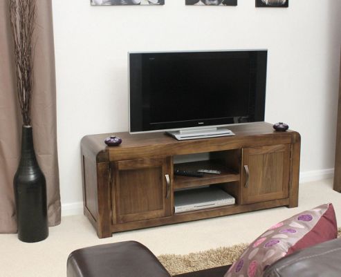 Image of Shiro Walnut Widescreen Television Cabinet