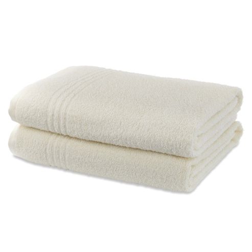 Image of Catherine Lansfield Editions Pairs Bath Sheet - Cream