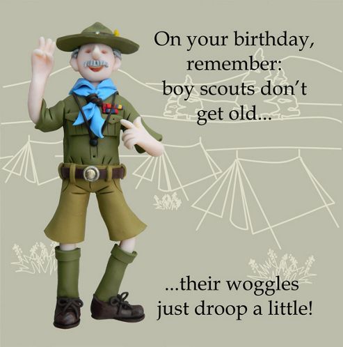Image of Holy Mackerel Boy Scouts Greetings Card
