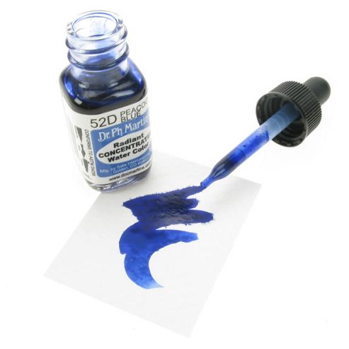 Image of Dr. Ph. Martin's Radiant Concentrated Watercolours - Peacock Blue
