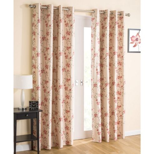 Image of Enhanced Living Serenity Eyelet Natural Curtains 117x183cm