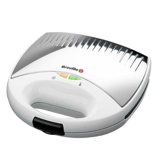 Image of Breville 2 Slice Sandwich Toaster Vst027 White & Stainless Steel