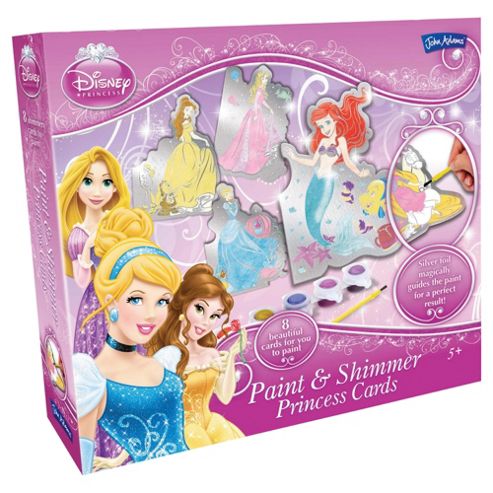 Image of Disney Princess Paint & Shimmer Princess Cards