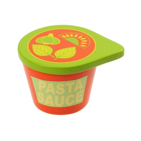 Image of Bigjigs Toys Bjf137 Wooden Play Food Pasta Sauce (pack Of 2)