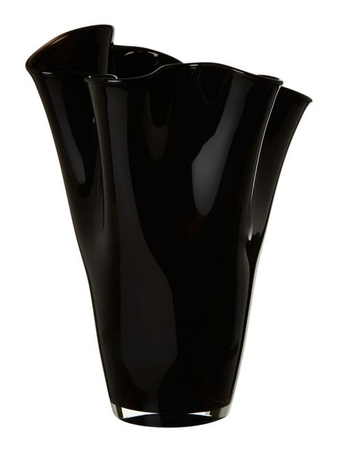 Image of Linea Handkerchief Vase Black New