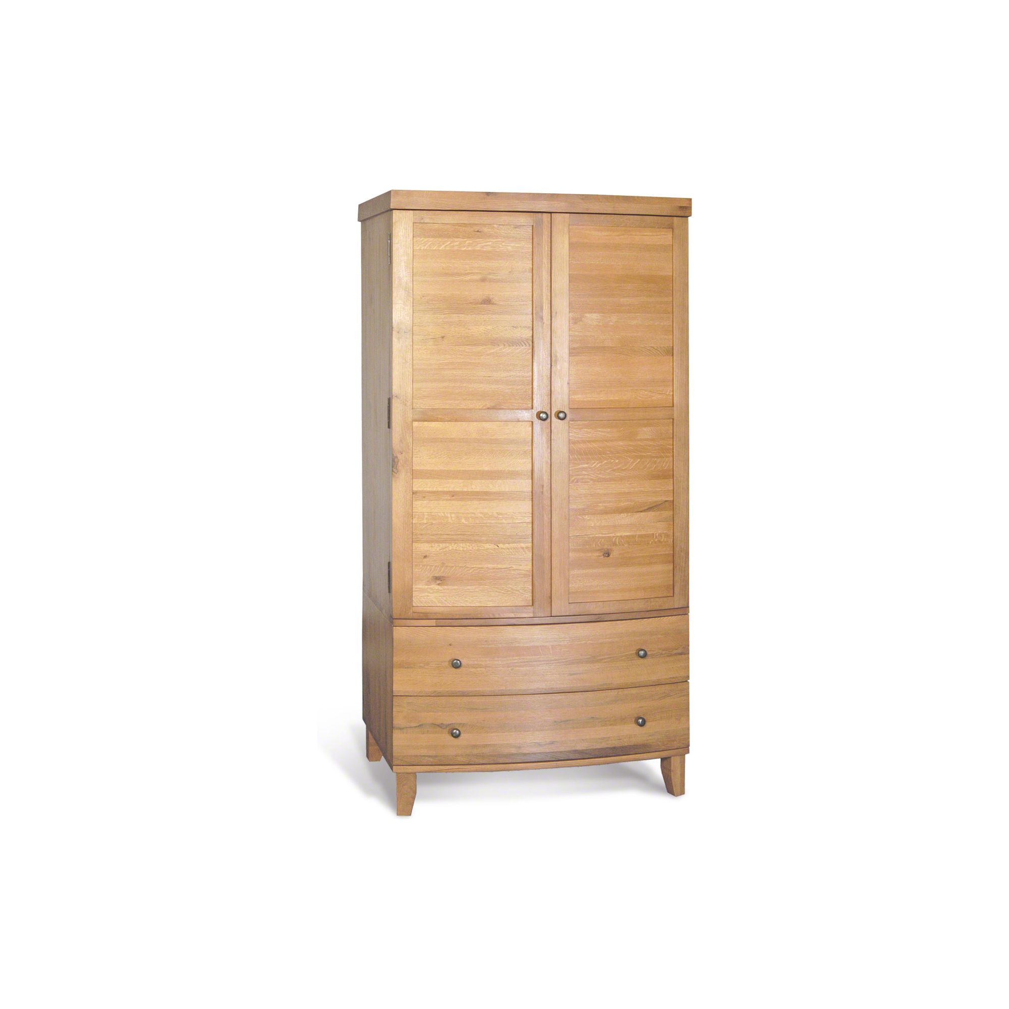 Oceans Apart Cordoba Walnut Two Drawer Wardrobe in Solid American Oak - Oak at Tesco Direct