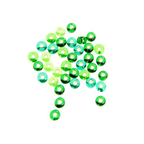 Image of Czech Seed Bead 2/0 Silverline Seagreen Mix