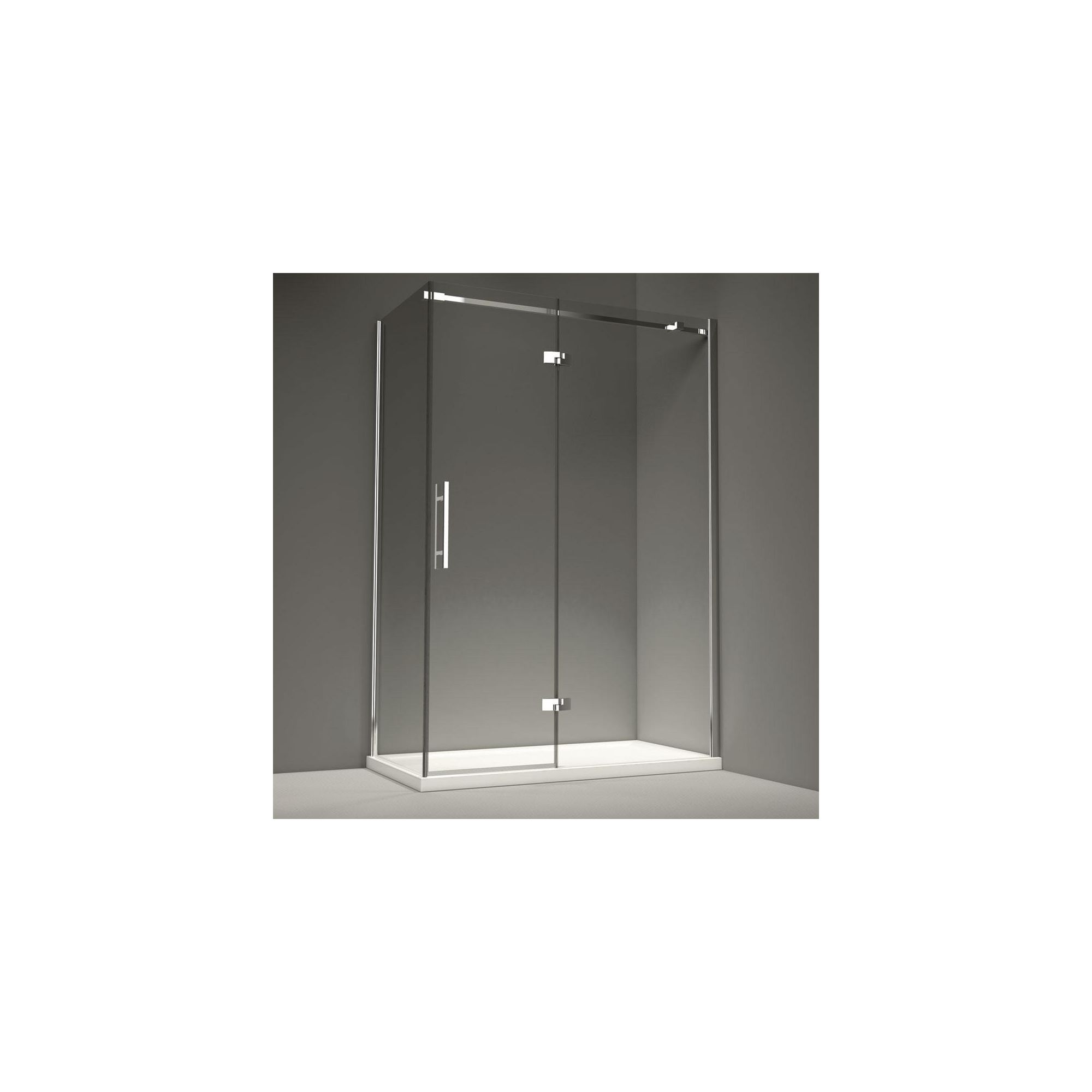 Merlyn Series 9 Inline Hinged Shower Door, 1200mm Wide, 8mm Glass, Right Handed at Tesco Direct