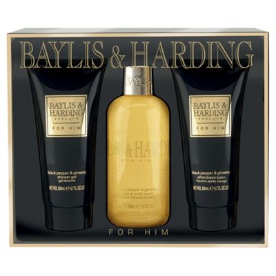 Baylis & Harding Black Pepper And Ginseng Men's 3 Piece Set