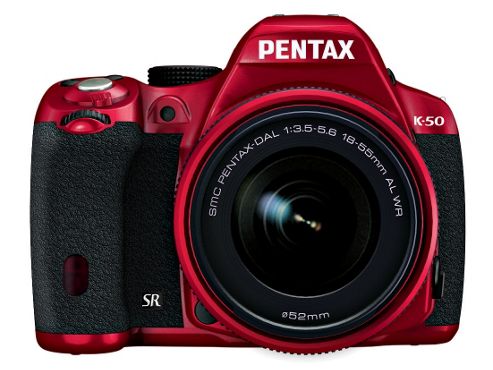 Image of Pentax K-50 Slr Camera 18-55mm Red 16mp 3.0lcd Fhd
