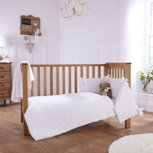 Image of Clair De Lune Dimple 3 Piece Bedding Set - White