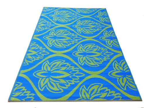 Image of Green Decore Rainforest Woven Rug - 240 Cm X 150 Cm (7 Ft 9 In X 4 Ft 10 In)