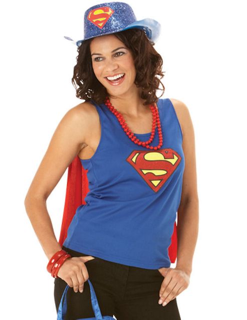 Image of Rubie's Fancy Dress - Supergirl (tm) Glitter Stetson - Here Come The Girls - Adult