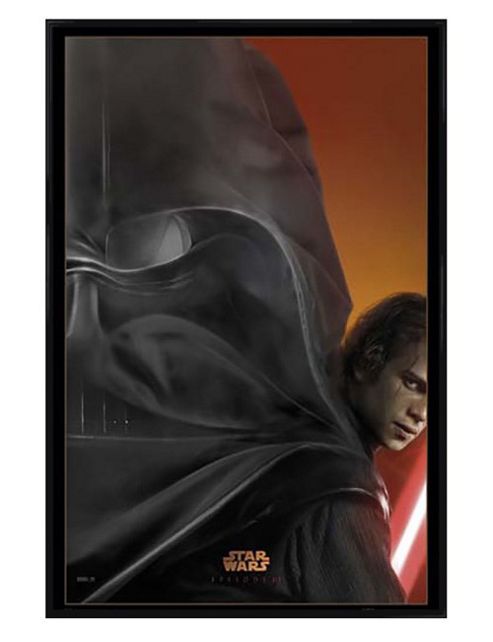 Image of Star Wars Episode Iii Revenge Of The Sith Gloss Black Framed Anakin Skywalker Poster