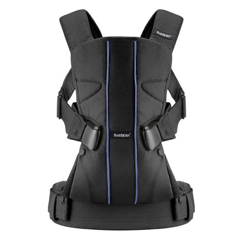 Image of Babybjorn Baby Carrier One (black/blue Lines)
