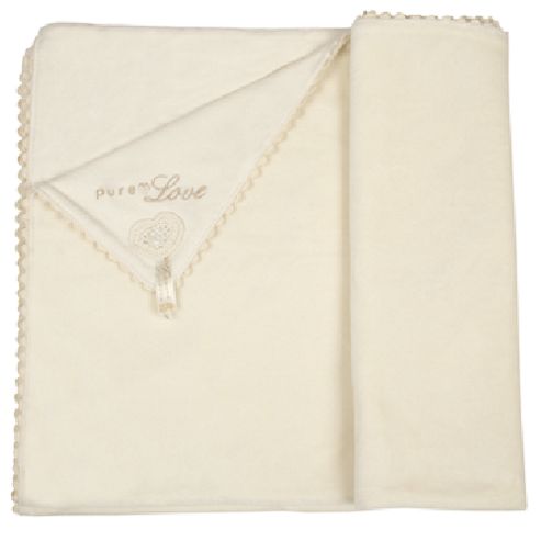 Image of Natures Purest Pure Love Velour Blanket 70 X 100cm