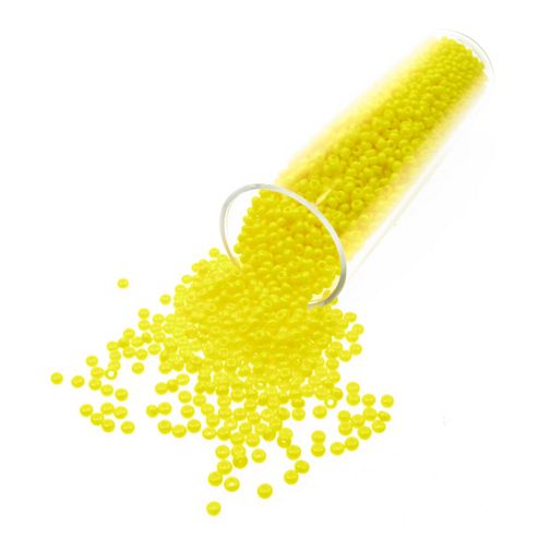Image of T02/42 Yellow Opaque Seed Beads 35g