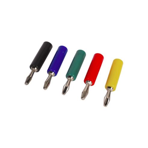 Image of 4mm Test Cable Lead Nickel Plated Connector Plug Black