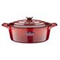 La Cuisine Cookware Cast Iron 29cm Oval Casserole in Red