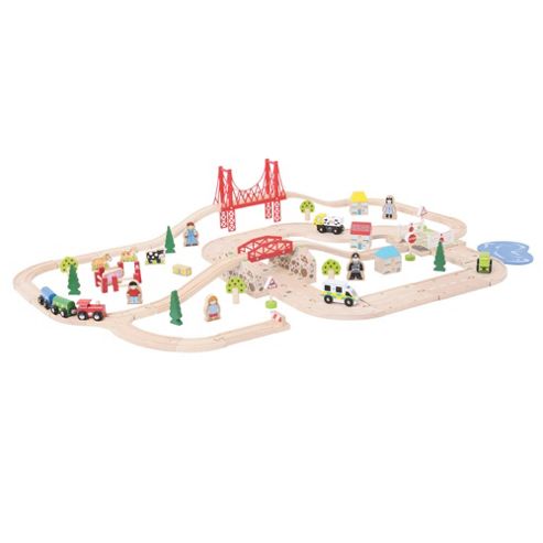 Image of Bigjigs Rail Bjt021 Rural Rail And Road Set
