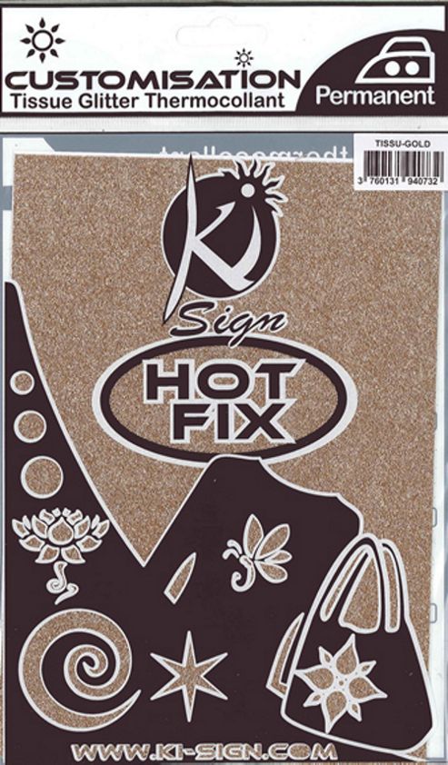 Image of Hot Fix Fabric - Glitter - Gold