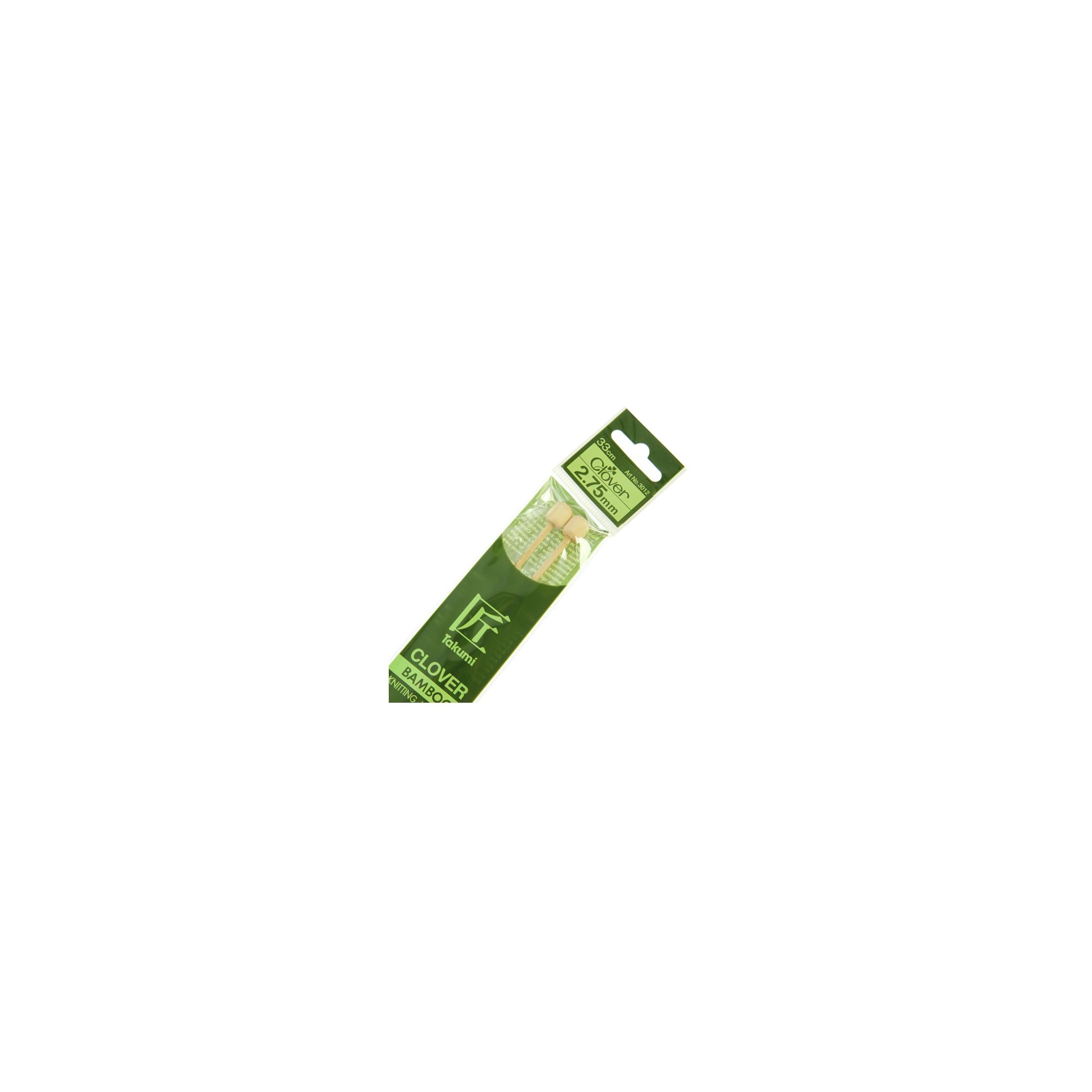 Clover Takumi Bamboo Knitting Needles 275mm 2pk