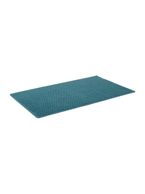 Image of New Linea Cotton Bobble Reversible Bath Mat - Blue