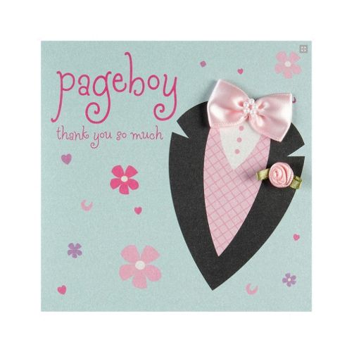 Image of Fashionista Page Boy Wedding Thank You Card