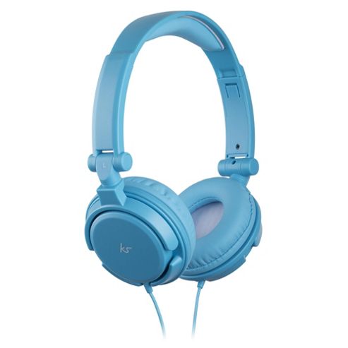 Image of Kitsound Id Over-the-ear Overhead Headphones With Mic, Blue
