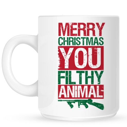 Image of Merry Christmas You Filthy Animal 10oz Ceramic Mug
