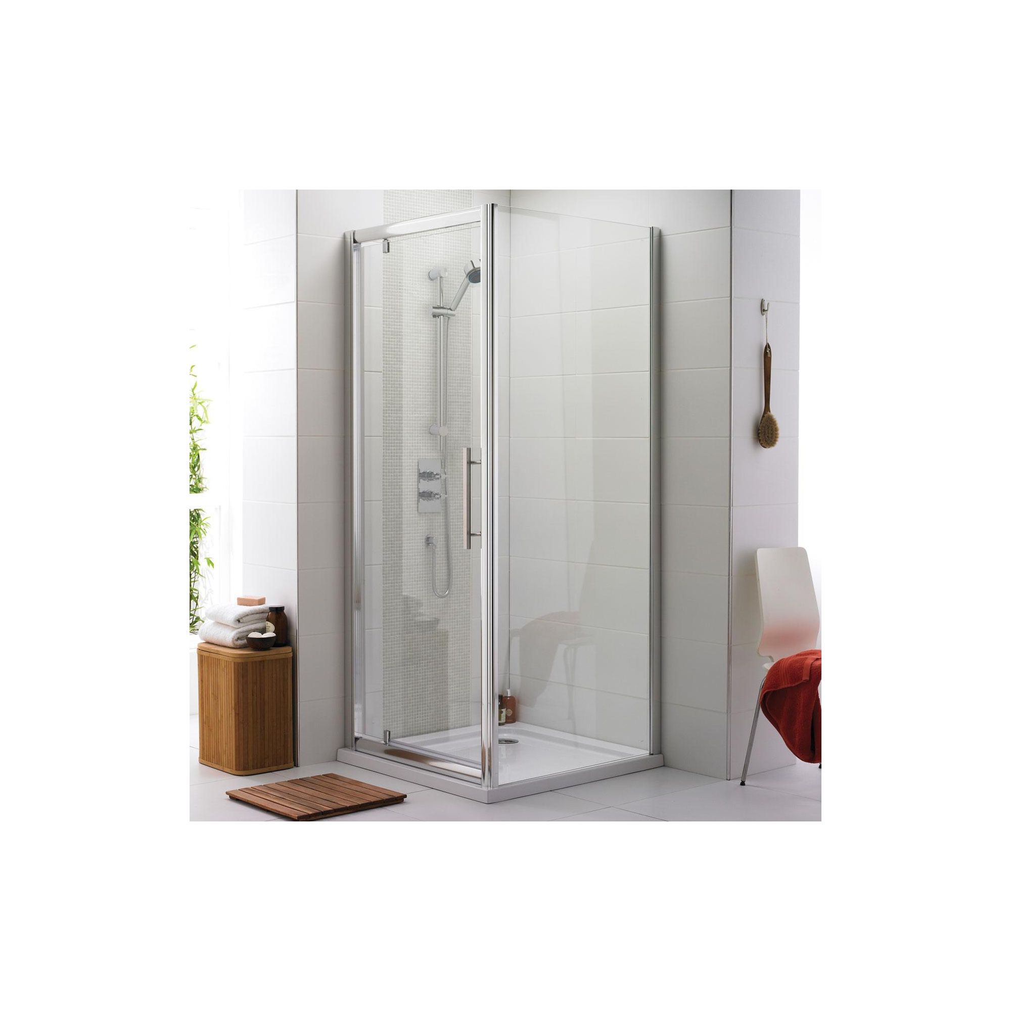 Ultra Roma Pivot Shower Door, 800mm Wide, 6mm Glass at Tesco Direct