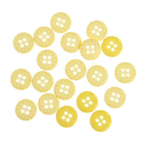 Image of Button Matchbook - Gingham Yellow
