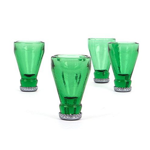 Image of Set Of 4 Bottle Top Shot Glasses