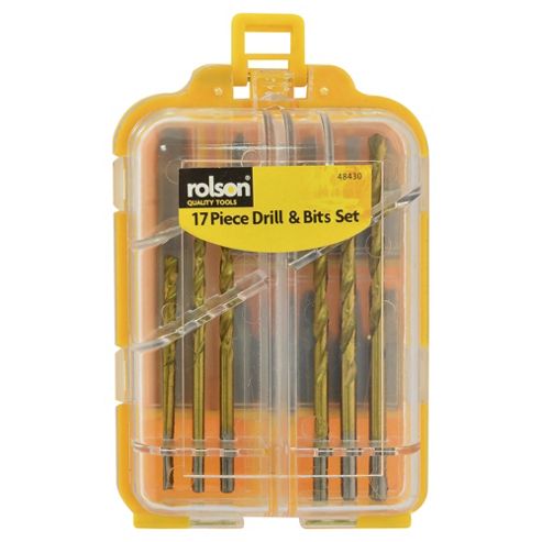 Image of Rolson 17 Piece Drill & Bits Set
