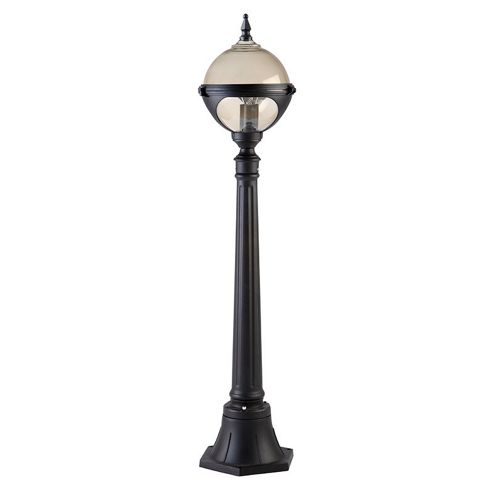 Image of Endon Lighting Round Post Lantern In Black