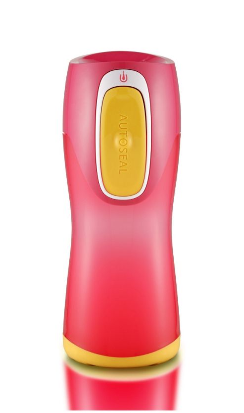 Image of Premier Housewares Contigo Kids Runabout 7cm Autoseal Mug - Pink And Yellow
