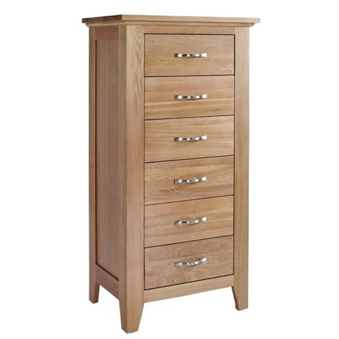 Image of Sherwood Oak Chest 6 Drawer Tall