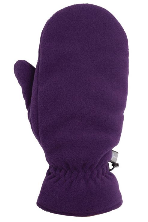 Image of Women's Fleece Breathable Elasticated Wrist Warm Winter Gloves Mittens - Purple