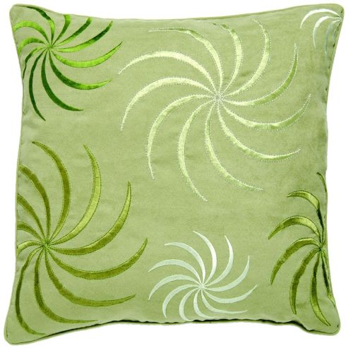Image of Catherine Lansfield Home Swirl Cushion Cover (43x43cm) - Green