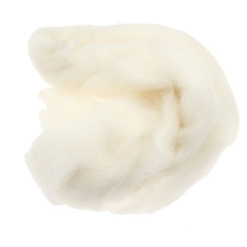 Image of Dhf-r28 Natural White 20g Falkland Wool Tops