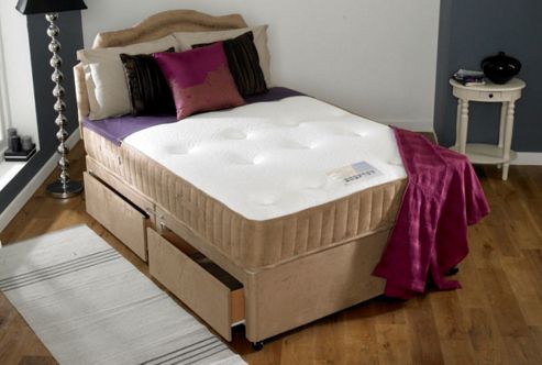 Image of Home & Haus Luxury Orthopaedic Divan Bed - Small Double - With 4 Drawer