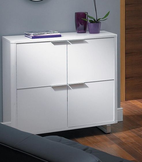 Image of Home Zone Remedy Occasional Four Door Storage Unit - White