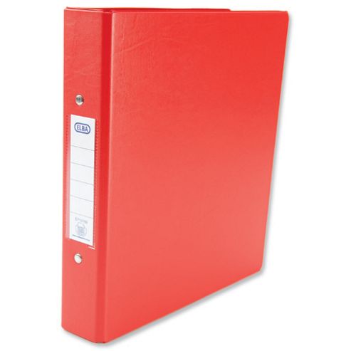 Image of Elba 25mm 2 O-ring A5 Ring Binders Heavyweight Pvc Red