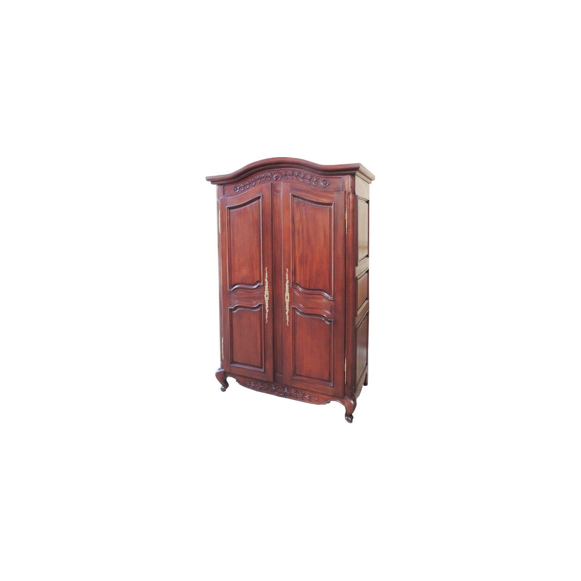 Lock stock and barrel Mahogany Arch Top Armoire with Plain Panels in Mahogany - Wax at Tesco Direct