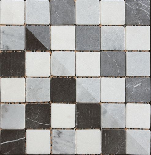 Image of Buxton Marble Black/white Mosaic Sheet 302x302mm (1.01 M-- / Box)