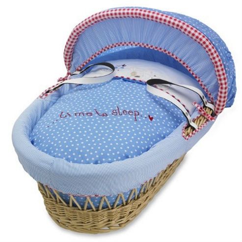 Image of Izziwotnot Time To Play Wicker Moses Basket Natural (petit Henri)