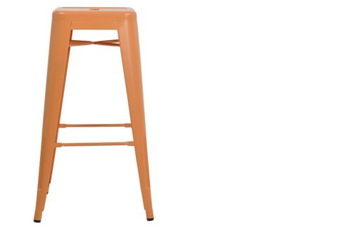Image of Xavier Pauchard High Salmon Tolix Style Stool