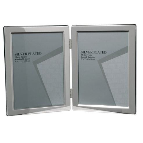 Image of Evergreen Narrow Edge Double Photo Frame - 5" X 7"