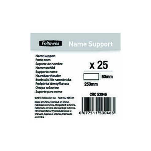 Image of Fellowes Laminating Pouch Name Support 60x250mm Pack Of 25 5304601